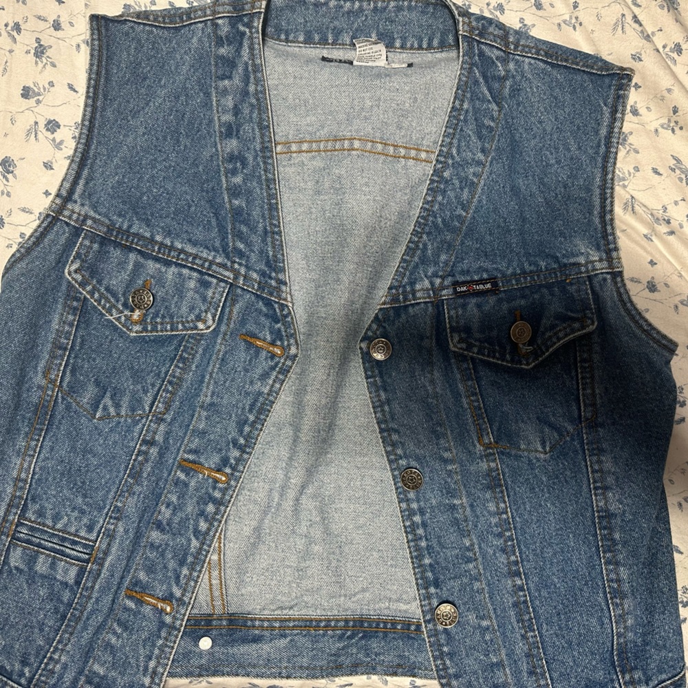 vintage dakota blue denim vest